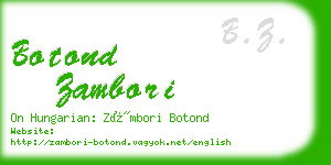 botond zambori business card